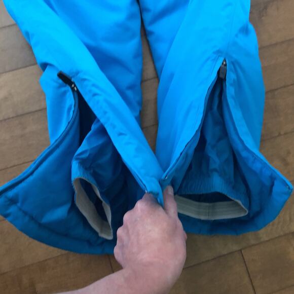 L.L. Bean Zip Up Snow Suit blue & green size 14 fleece lined - Picture 8 of 15